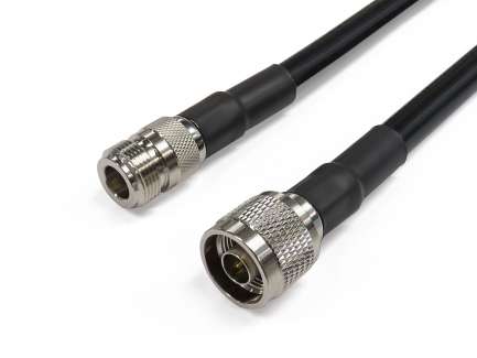 QAXIAL N02N12-24-01000 Cable assembly, N male/N female, LLF400, 1 m