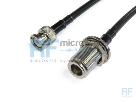 QAXIAL B02N15-04-04000 Cable assembly, N female/BNC male, LLF240, 4 m