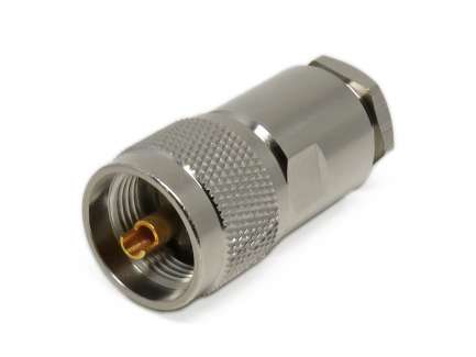 QAXIAL UHF02-07G-01 Clamp UHF male (PL259) connector for RG213 / RG214