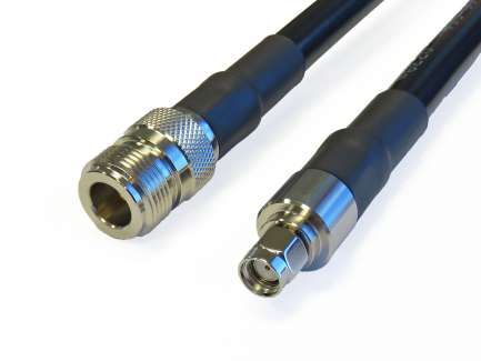 QAXIAL N12R02-24-01000 Cable assembly, N female/reverse polarity SMA male, LLF400, 1 m