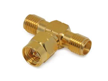 QAXIAL SMA51-01 SMA female/male/female Tee coaxial adapter