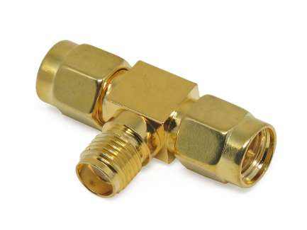 QAXIAL SMA52-01 SMA male/female/male Tee coaxial adapter