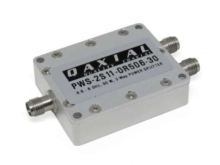 QAXIAL PWS-2S11-0R506-30 2-way coaxial power divider, 0.5 - 6 GHz, 30W