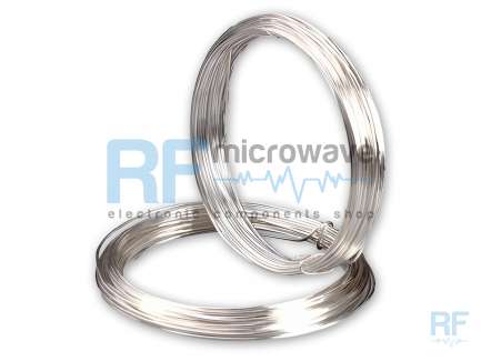   Solid core silver plated copper wire, Ø 1.5mm, AWG 15