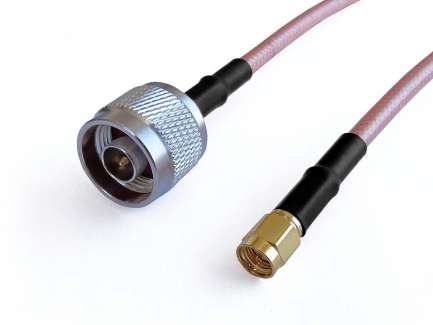 QAXIAL N02S02-05-00250 Cable assembly, N male/SMA male, RG142, 25 cm