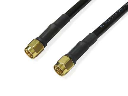 QAXIAL S02S02-12-01000 Cable assembly, 2x SMA male, RG223, 1 m