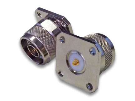 Rosenberger  4-hole flange slot contact N male connector