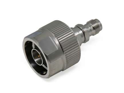 QAXIAL 2.4M-N42-02PS 2.4mm female to N male adapter, dc - 18 GHz precision series
