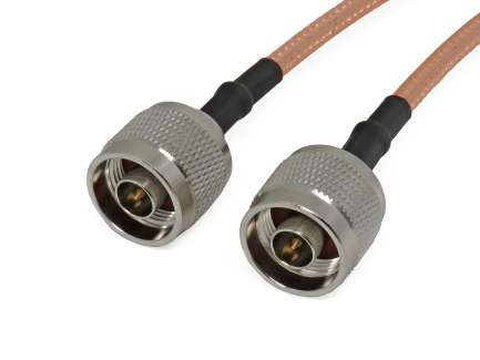 QAXIAL N02N02-05-01000 Cable assembly, 2x N male, RG142, 1 m