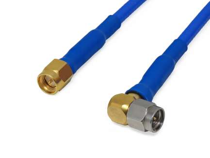 QAXIAL S02S07-71-00500 Cable assembly, SMA male/right angle SMA male, MULTIFLEX_141, 50 cm