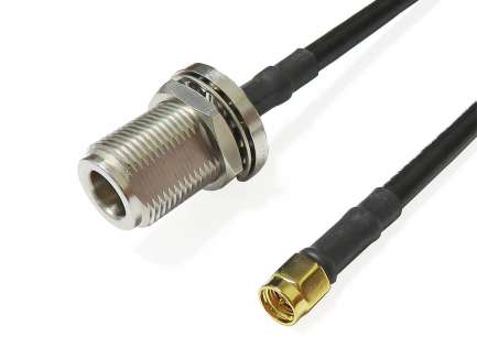 QAXIAL N15S02-12-01500 Cable assembly, N female/SMA male, RG223, 1.5 m