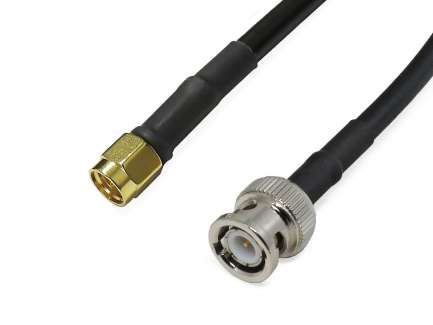 QAXIAL B02S02-12-00250 Cable assembly, BNC male/SMA male, RG223, 25 cm
