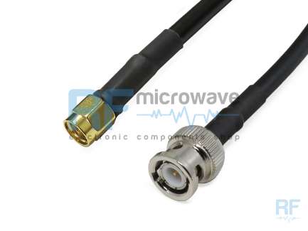 QAXIAL B02S02-12-01500 Cable assembly, BNC male/SMA male, RG223, 1.5 m