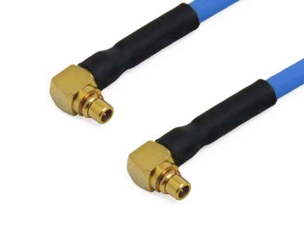   Cable assembly, 2x MMCX right angle plug, MULTIFLEX_86, 31.5 cm