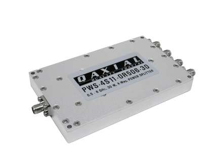 QAXIAL PWS-4S11-0R506-30 Divisore di potenza coassiale a 4 vie, 0.5 - 6 GHz, 30W