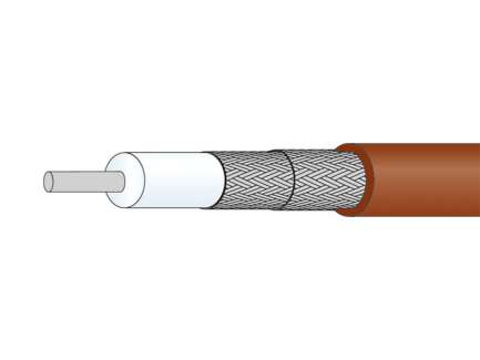 Huber+Suhner RG_400_/U Coaxial cable RG400/U, 50Ω, PTFE, 4.95mm, double shield