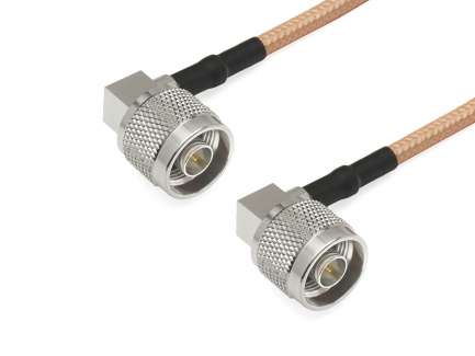 QAXIAL N07N07-05-00250 Cable assembly, 2x right angle N male, RG142, 25 cm