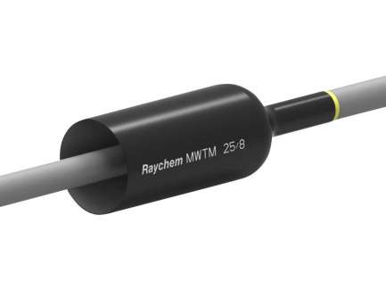 Raychem TE Connectivity MWTM 25/8 (10CM) Guaina termorestringente, da ∅25mm a ∅8mm, 3:1, nero, 10cm