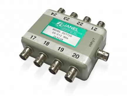 Janel PD7726 8-way coaxial power splitter/combiner, 20 - 512 MHz, 1W