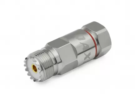 QAXIAL UHF12-C03-01 Connettore coassiale UHF femmina (SO239) per cavo corrugato 1/2'' superflessibile, IP67